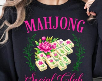 Mahjong PNG, Mahjongg PNG, Mahjong Social Club Png, Mah Jongg Png, Diseño de camiseta Mahjong Png, Impresión de sublimación de moda PNG Descarga digital