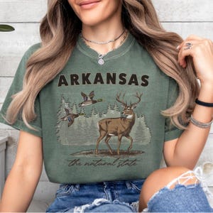 Arkansas PNG, Arkansas State Shirt Png, Retro Deer Wilderness Sweatshirt Png, Retro Animal Wildlife Boho 90s Nostalgia, The Natural State image 5