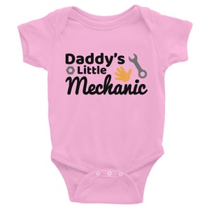 Baby One Piece Bodysuit Daddy's Little Mechanic, Boy One Piece, Baby Apparel, Baby Clothes, Baby Gift, Boys Clothing, Infant Baby Shower image 4