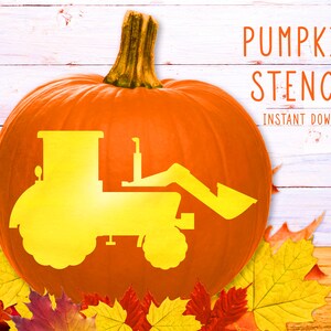Tractor Pumpkin Stencil, Tractor Truck Printable Stencil, Jack O ...