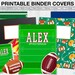 PRINTABLE BINDER COVERS-1 Personalized Binder Cover-football Binder ...
