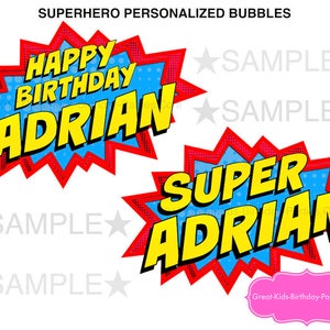Super Heros Bulles Bulle Anniversaire Party Super Heros Etsy