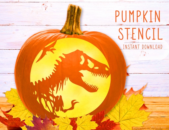 T Rex Pumpkin Carving Stencil t-rex-pumpkin-carving-stencil