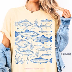 Fish PNG, Fisherman Aesthetic, Retro Fish Tattoo Shirt Png, Y2K Summer Png Fishing Sardines Ocean Nautical Maritime Fisher Coastal DIGITAL