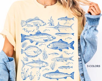 Fish PNG, Fisherman Aesthetic, Retro Fish Tattoo Shirt Png, Y2K Summer Png Fishing Sardines Ocean Nautical Maritime Fisher Coastal DIGITAL