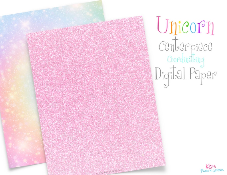 Printable Unicorn Centerpiece Number 9, Unicorn Birthday Party, Printable Centerpiece Decorations, DIY Centerpieces, Instant Download image 3