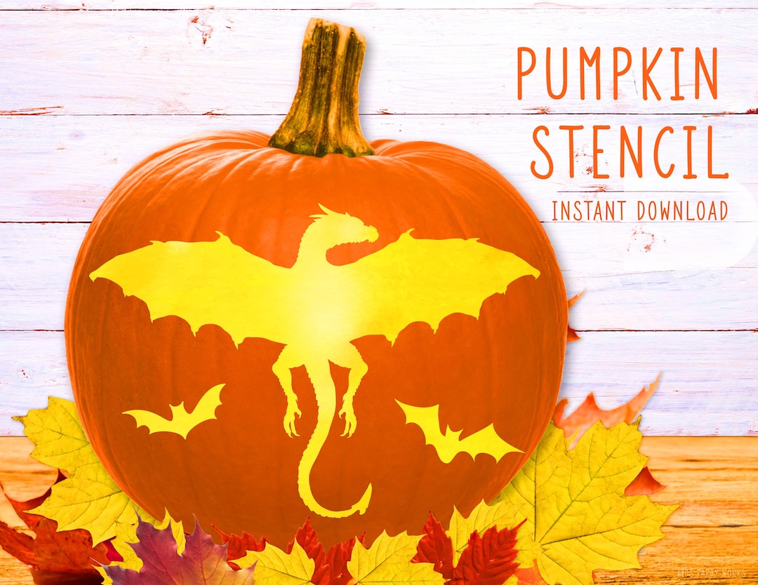 Dragon Pumpkin Stencil Printable Pumpkin Stencil Jack O #39 Lantern