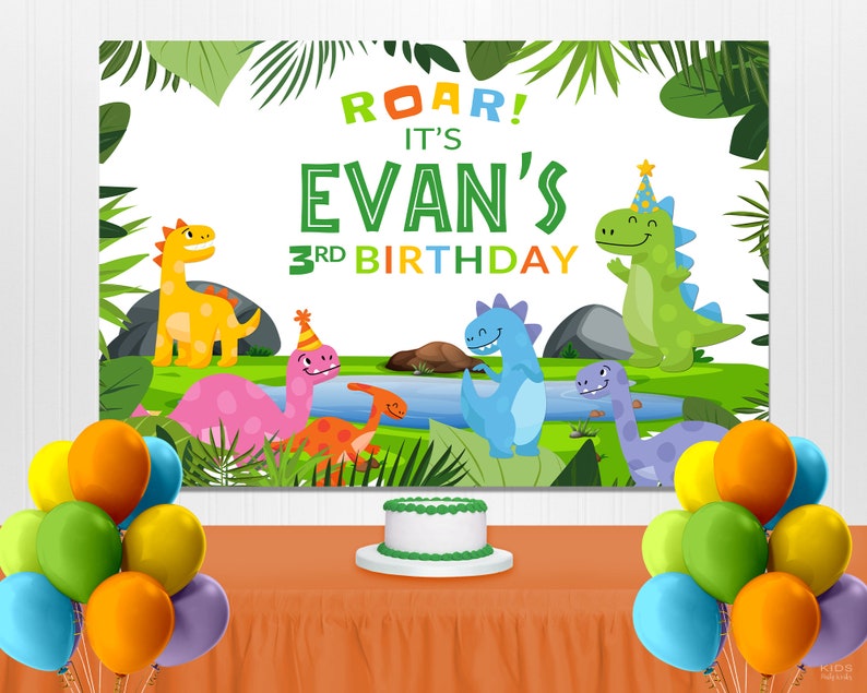 Dinosaur Backdrop Dinosaur Birthday Dinosaur Party Dinosaur Etsy