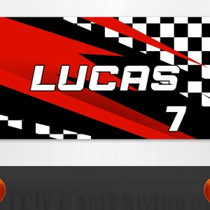 Race Car Backdrop, Racing Birthday Banner, Boy Birthday, Race Car Party,  Personalized Printable 36"x72", Party Supplies, Digital Backdrop