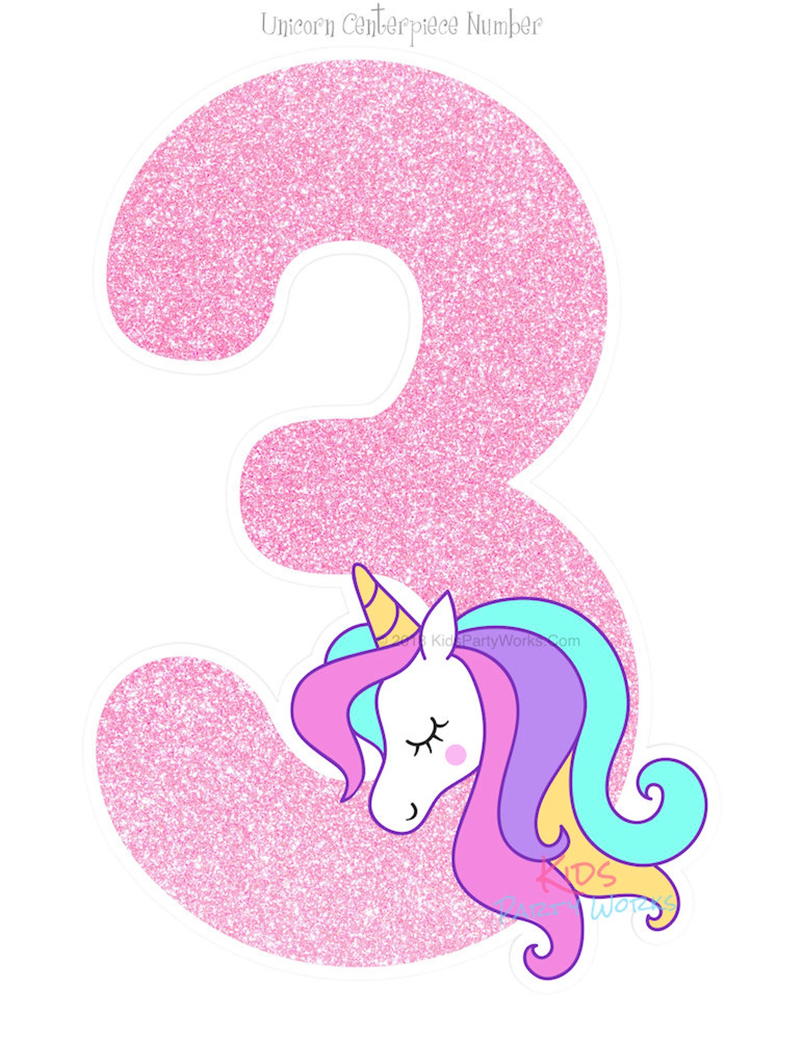 Unicorn Party Decorations Printable Centerpiece-unicorn - Etsy