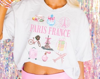 Paris PNG Watercolor Eiffel Tower Clipart Parisian Summer Travel Vacay Mode Family Girls Trip Design Shirt Sublimation Png Paris France PNG