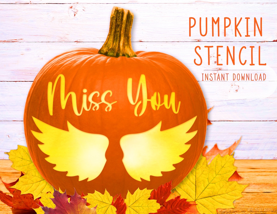 angel-wings-pumpkin-stencil-miss-you-pumpkin-stencil-etsy