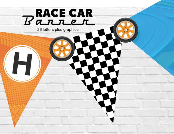 Race Car Birthday Banner Race Car Party Racing Birthday