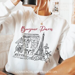 Paris PNG, Eiffelturm Png, Paris Clip Art, Frankreich Clipart, Sommerreise, Paris Vacay, Mädchenreise Png, Bachelorette-Shirt Png Sublimation Bild 4
