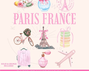 Paris PNG Watercolor Eiffel Tower Clipart Parisian Summer Travel Vacay Mode Family Girls Trip Design Shirt Sublimation Png Paris France PNG