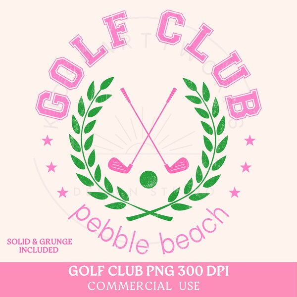 Golf PNG, Golf Club PNG, Pebble Beach Graphic Tee, Girls Gulf Shirt Png, Cocktail Social Club, Country Club, Golfer Pebble Beach Golfing Png