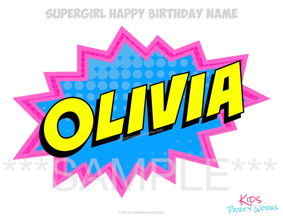 Supergirl-supergirl Birthday Sign-supergirl Name-supergirl Party
