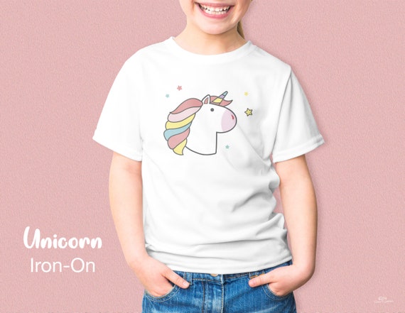 Girls Unicorn T-Shirt Iron-On Transfer, Unicorn Iron-On, Toddler Unicorn Shirt, Unicorn Birthday Girl, Birthday Girl Shirt, Rainbow Pink Il_570xn