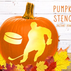 Hockey Pumpkin Stencil, Hockey Pumpkin Stencil, Hockey Player Stencil ...