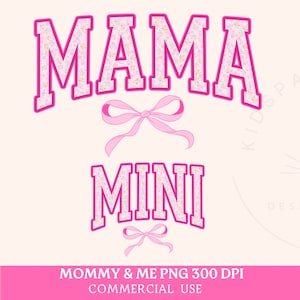 Kokette Mama Mini PNG, Mama PNG, Muttertag Png, rosa Schleife, Mama Shirt Sublimation, Mama & Ich, Mutter Tochter Passende Blumen Png