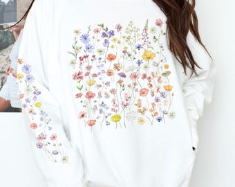 Wildflowers PNG, Floral Cottagecore PNG, Spring Flowers Sublimation Design, Botanical Digital Download File, Summer Flower Nature Design