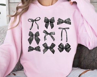 Dark Coquette PNG, Black Bows, Dark Academia, Balletcore, Coquette Home Decor, Bow Collage PNG, Girly Girl, Coquette Aesthetic, Alternative