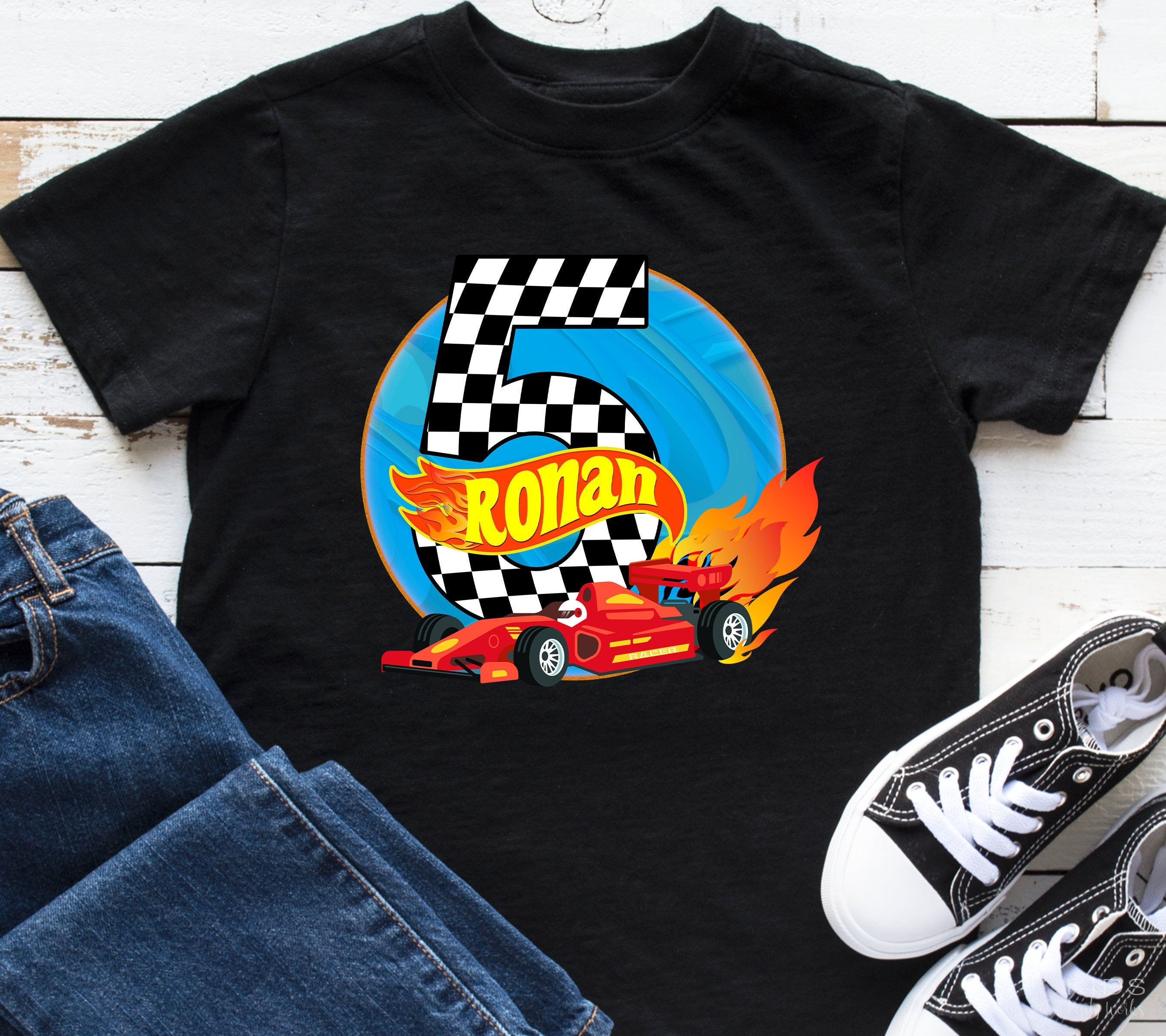 Race Car Tshirt Personalized Race Car Party Race Car Etsy