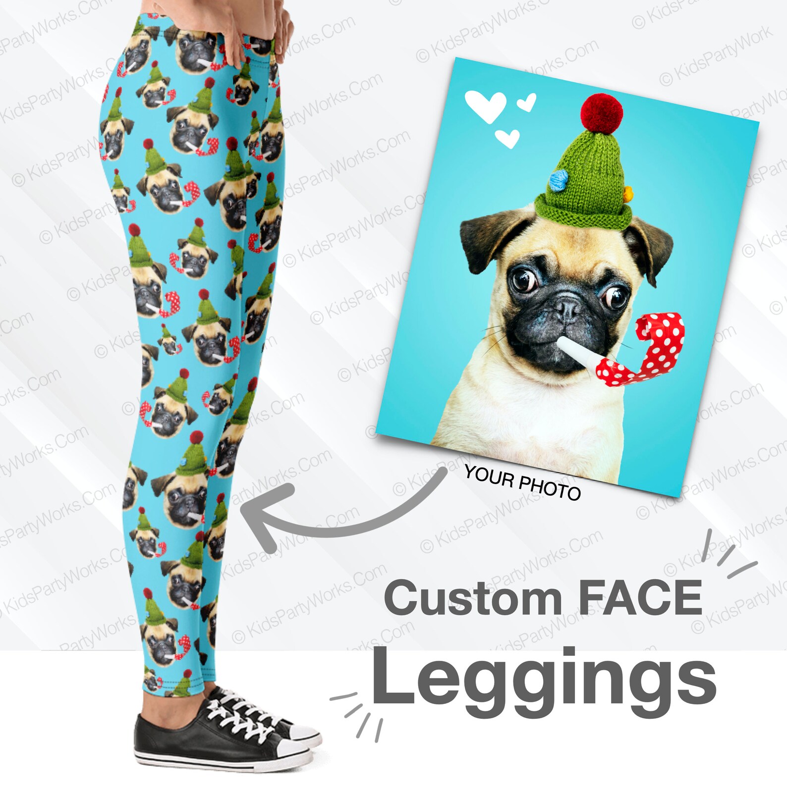 Custom Face Leggings Funny Leggings Selfie Leggings Etsy