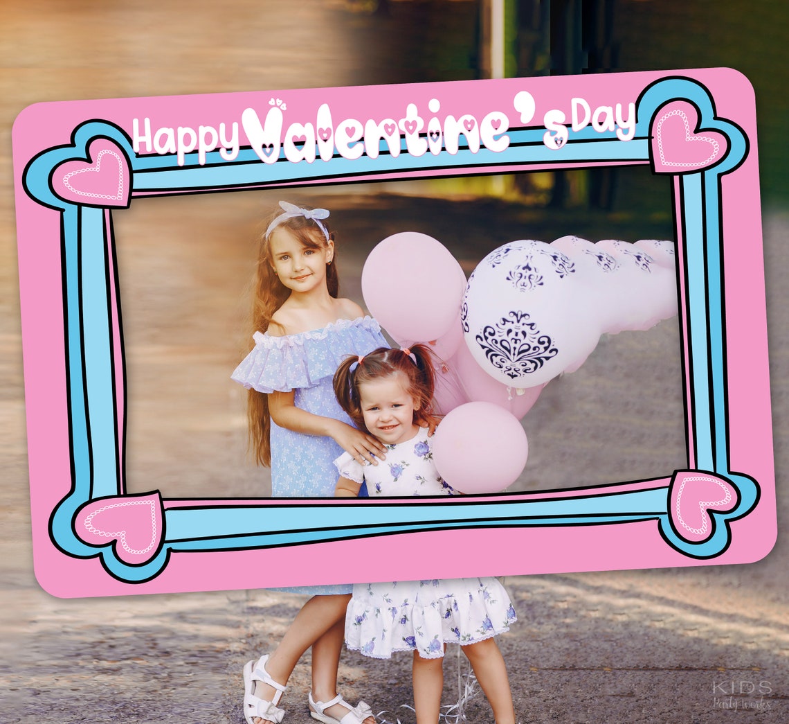 Valentines Photo Booth Frame Instant Download Valentines Day Etsy