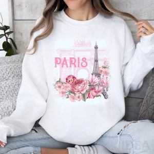 Paris PNG Aquarela Torre Eiffel Clipart Parisiano Verão Viagem Modo Férias Família Meninas Viagem Design Camisa Sublimação Png Download Digital