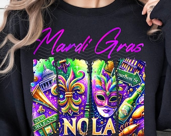 Mardi Gras PNG, Mardi Gras Sublimation Design, Brushstroke Png Mardi Gras Carnival Coquette Mardi Gras Shirt Design Fleur De Lis New Orleans