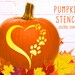 Heart Paw Print Pumpkin Stencil, PRINTABLE Pumpkin Stencil, Jack O ...