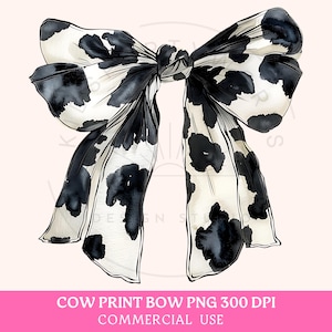Cow Bow PNG, Cow Print PNG, Coquette Png, Cow Print Bow, Western Bow, Girly Girl Aesthetic, Trendy Coquette, Girlie, Shirt Design Png