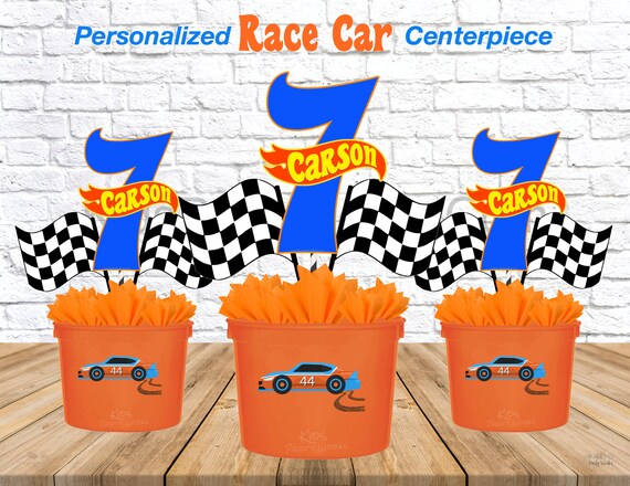 Race Car Personalized Centerpiece - Racing Birthday - Race Car Party - Birthday Centerpiece - Race Car Centerpiece Il_570xn