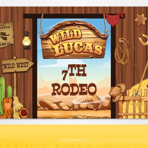 Cowboy Custom Backdrop | Cowboy Party | Cowboy Birthday | Cowboy Backdrop | Western Party | Kids Birthday Backdrop | Digital Backdrop