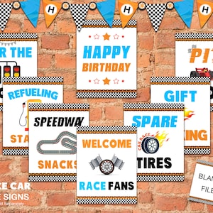 Decoraciones de Feliz Cumpleaños - Carteles Para Mesa de Fiesta de Niños - Imprimible