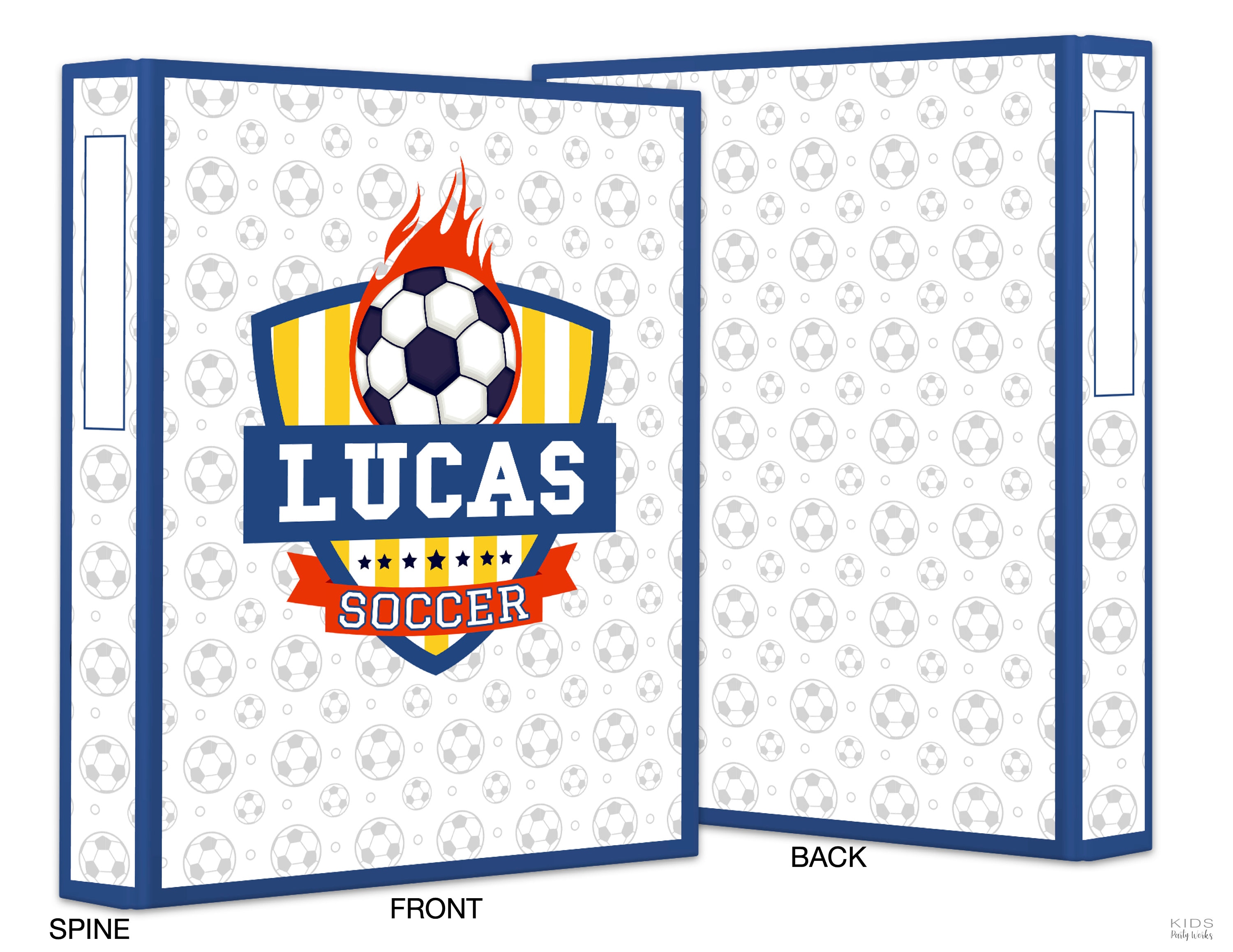 Kids Printable BINDER COVERS Soccer Binder Covers 1 Etsy