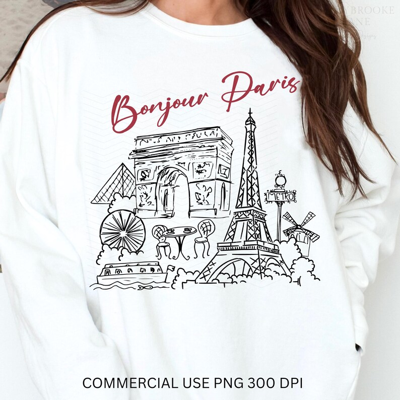 Paris PNG, Eiffelturm Png, Paris Clip Art, Frankreich Clipart, Sommerreise, Paris Vacay, Mädchenreise Png, Bachelorette-Shirt Png Sublimation Bild 5