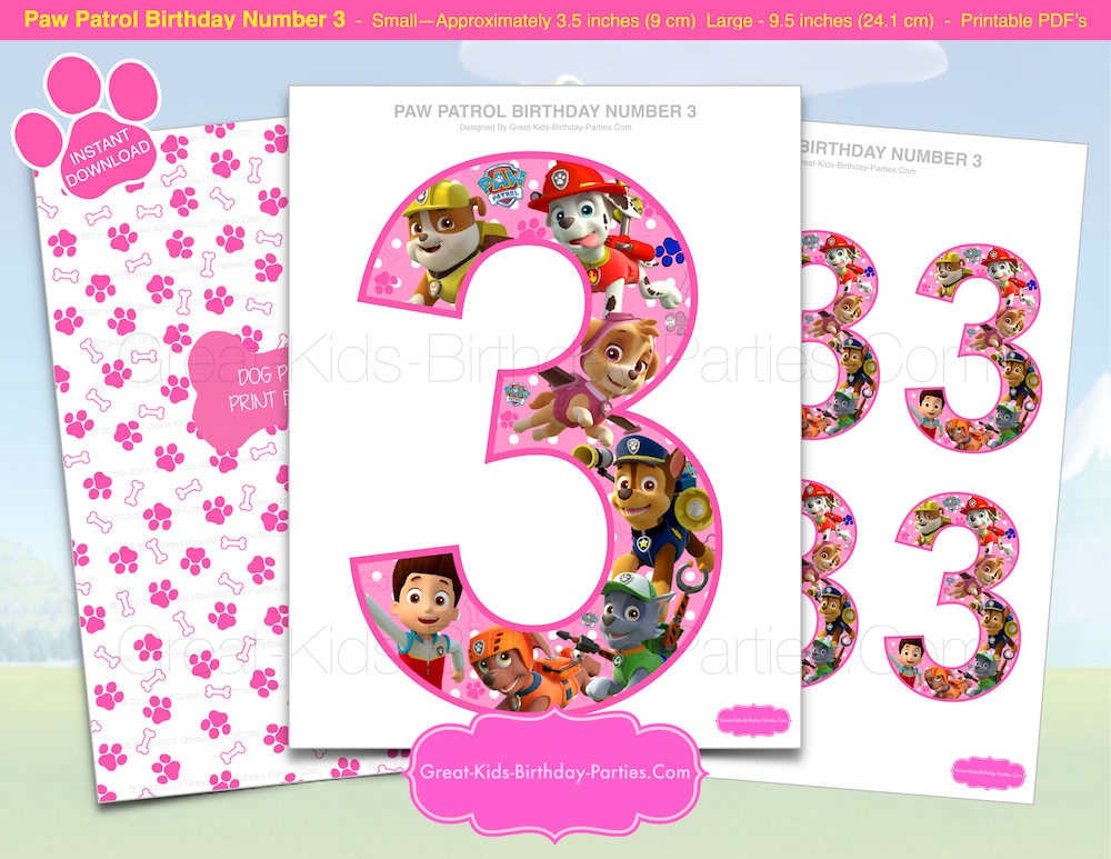 Paw Patrol Birthday Number 3 Paw Patrol Birthday Paw Etsy paw-patrol-birthday-number-3-paw-patrol-birthday-paw-etsy