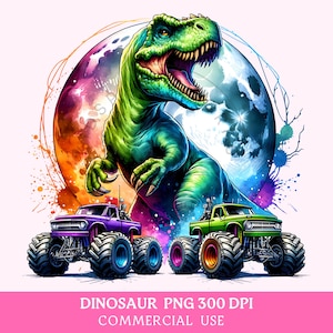 Dinosaurier PNG, Dinosaurier Geburtstag PNG, Dinosaurier Sublimation, Dinosaurier Große Lastwagen Png Jungen Mädchen Shirt Design Clipart Kinder Png Designs für T-Shirts