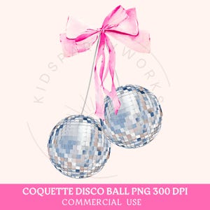 Disco Ball PNG, Coquette Bow Png, Disco Ball Clipart, New Year 2025 Png, New Years Eve Png, Pink Bow Png, Christmas Png, Shirt Designs Png