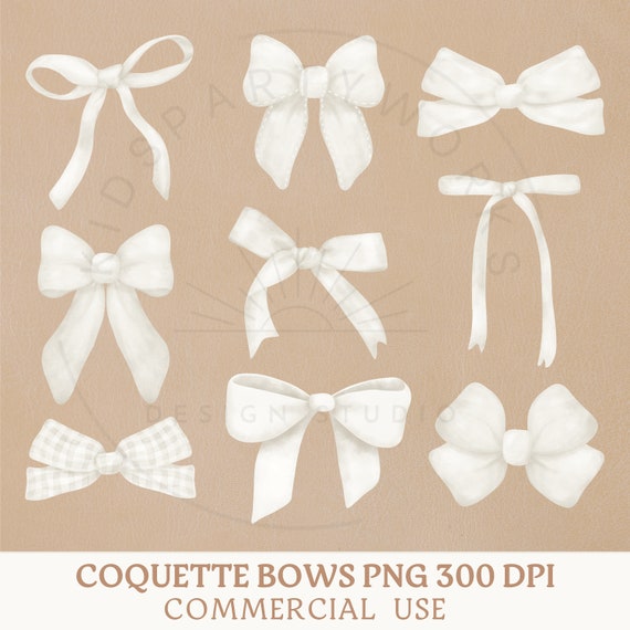 Coquette PNG, Vanilla Girl, Coquette White Bows Png, Coquette Aesthetic, White Bow Png Png, Png Shirt Sublimation, Clean Girl, Girly Girl