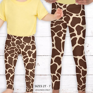 Kids&#39; Giraffe Leggings • Halloween Costume • Girl Leggings • Halloween Leggings • Giraffe Costume  • Kid&#39;s Leggings • Toddler Animal Gift