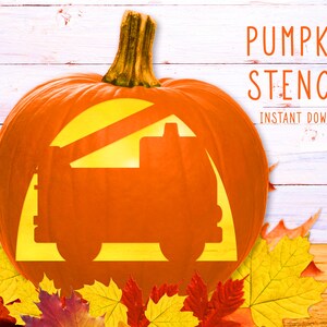 Fire Truck Pumpkin Stencil, Firetruck Printable Pumpkin Stencil ...