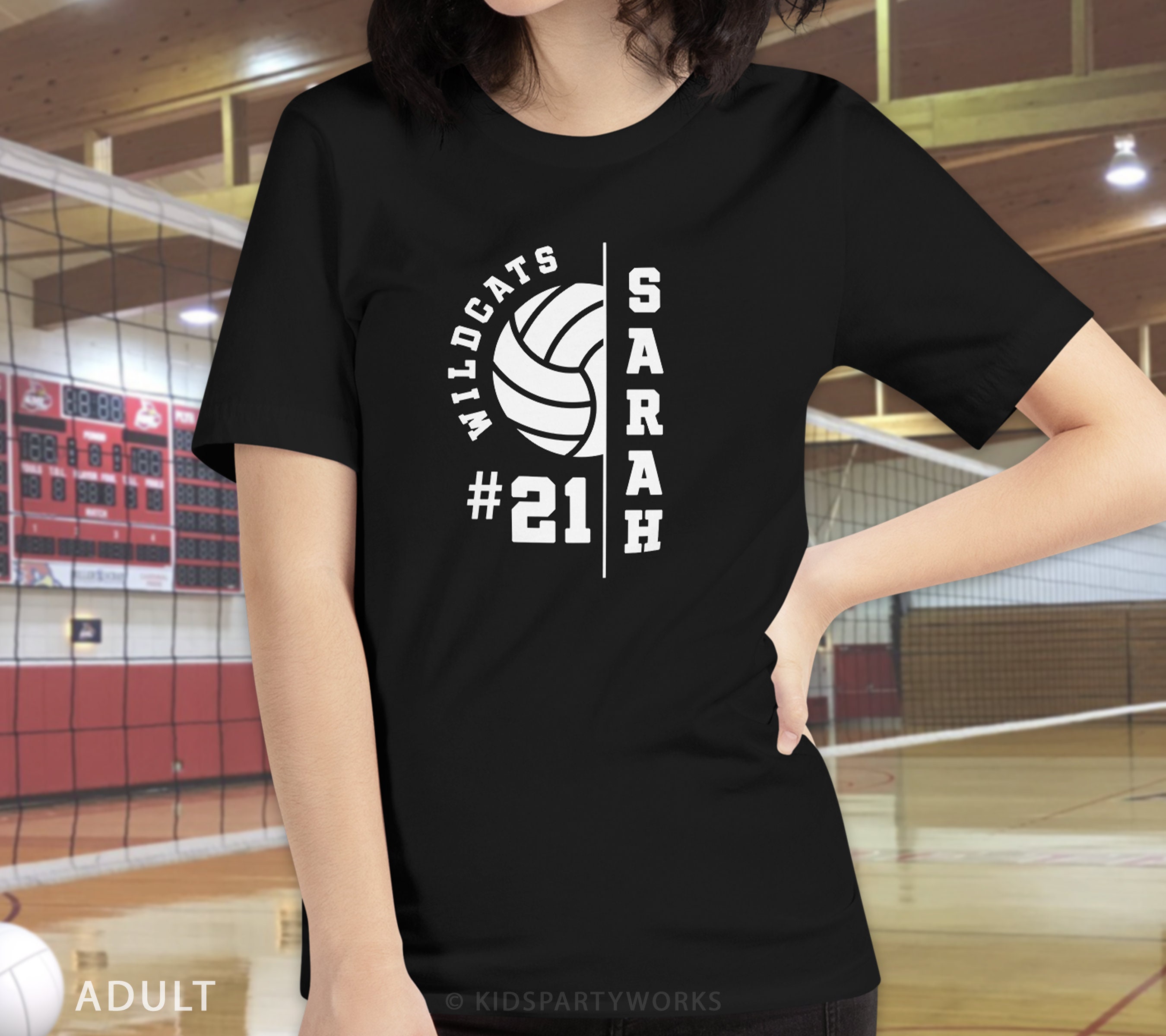 黒 Tシャツ VolleyBall Team LHS Volleyball- Official Short Sleeve T Shirt (Black) – Crab