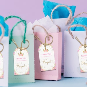 Unicorn Thank You Tags, Unicorn Birthday, Unicorn Party, Unicorn Favor Tags, Unicorn Tags, Unicorn Favor Tag, Unicorn Printable, Gift Tags