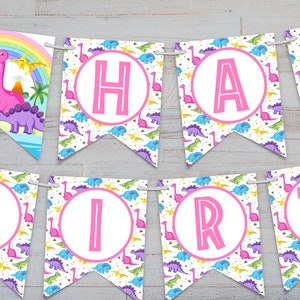 Dinosaur Birthday Banner, Dinosaur Alphabet, Dino Printable, Kids Party Supplies, Jurassic Garland, Dinosaur Bunting, DIY Instant Download