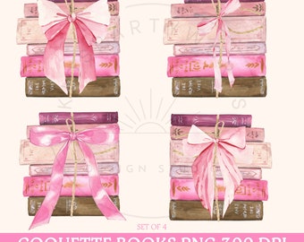 Coquette Books PNG, Book Club Png, Book Png, Bookish Design, Pink Bow Aesthetic, Book Lover Png, Girlie Png, Social Club, Coquette Shirt Png