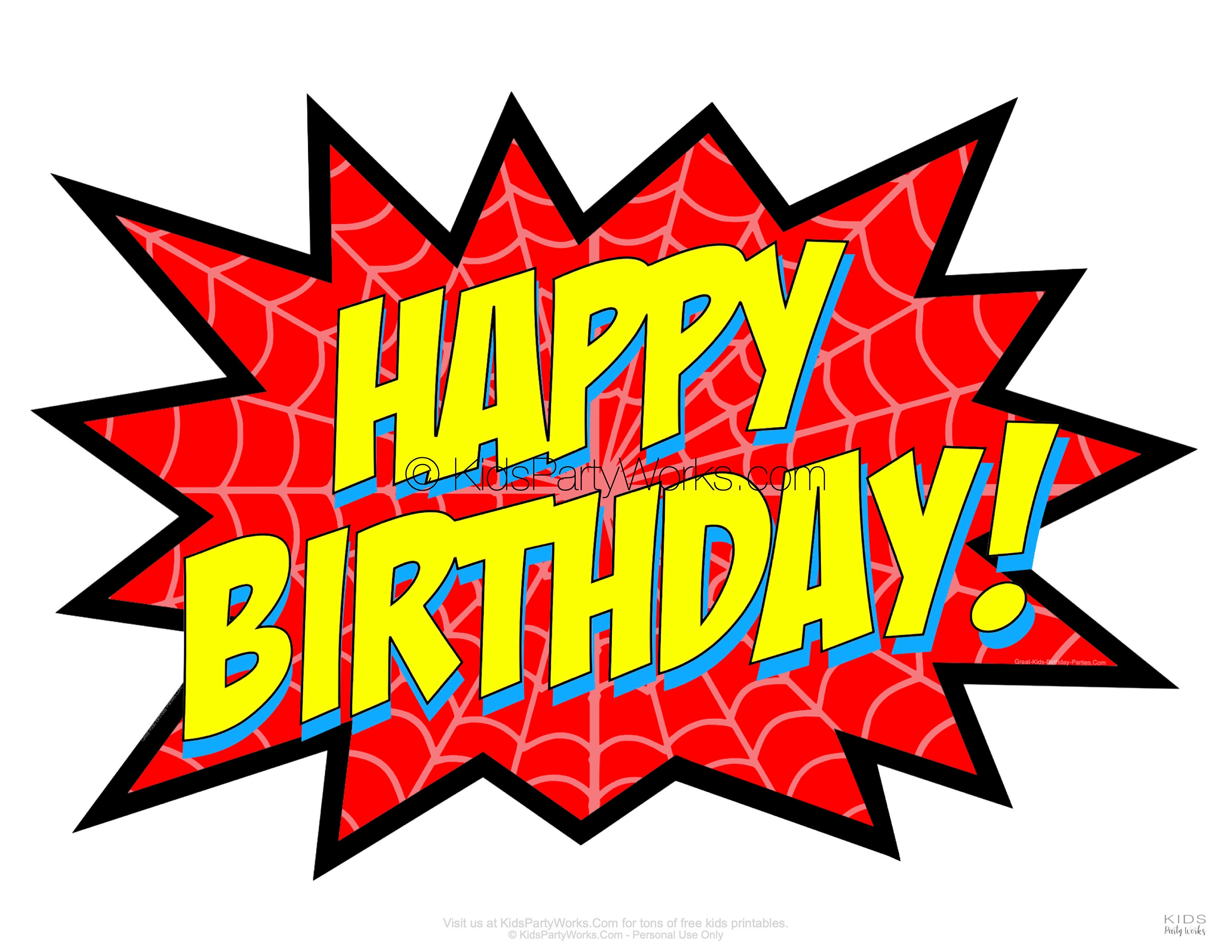 SPIDER Party Happy Birthday Sign Spider Themed Birthday Etsy Canada