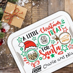 Santa Cookie Tray Printable Santa Cookies and Milk Tray Santa Tray For Santa Digital File Christmas Instant Download 10.5 Wide image 4